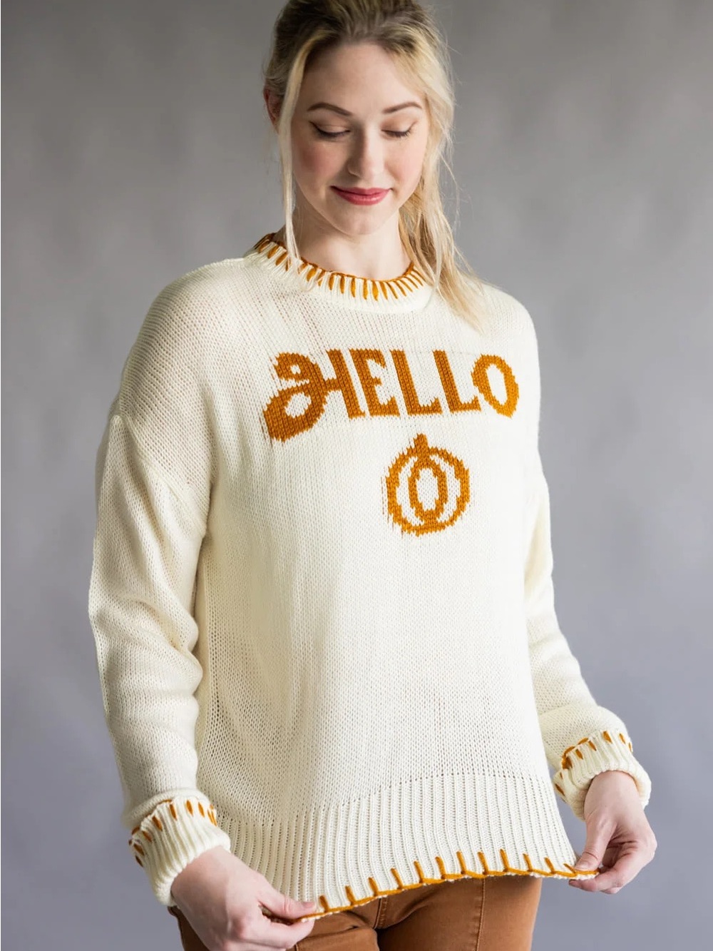 Simply Southern Hello Pumpkin Knit Sweater